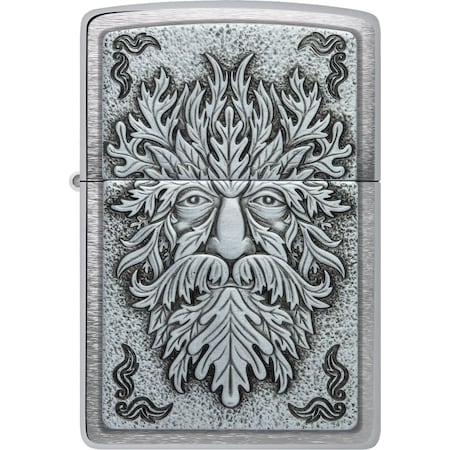 Zippo 2024 Zippo 200 Green Man Emblem, Brushed Chrome ZIP-48906